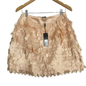 Kardashian Kollection Cream Mini Skirt